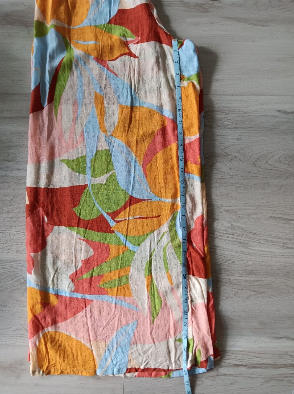 Christian Siriano NY Wide-Leg Pants Large Floral Pattern Orange Green Pink Small - Picture 13 of 16
